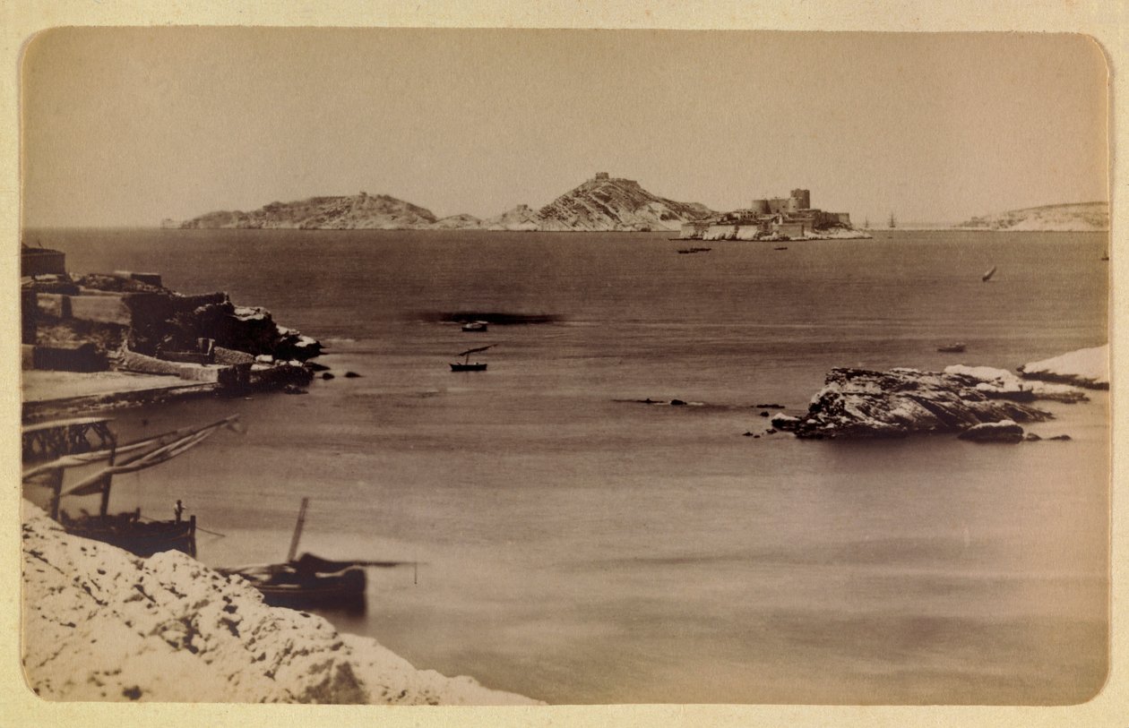La ciudad de Marsella y sus alrededores alrededor de 1885-1890: el castillo de If y las islas, colección privada de Anonymous Anonymous