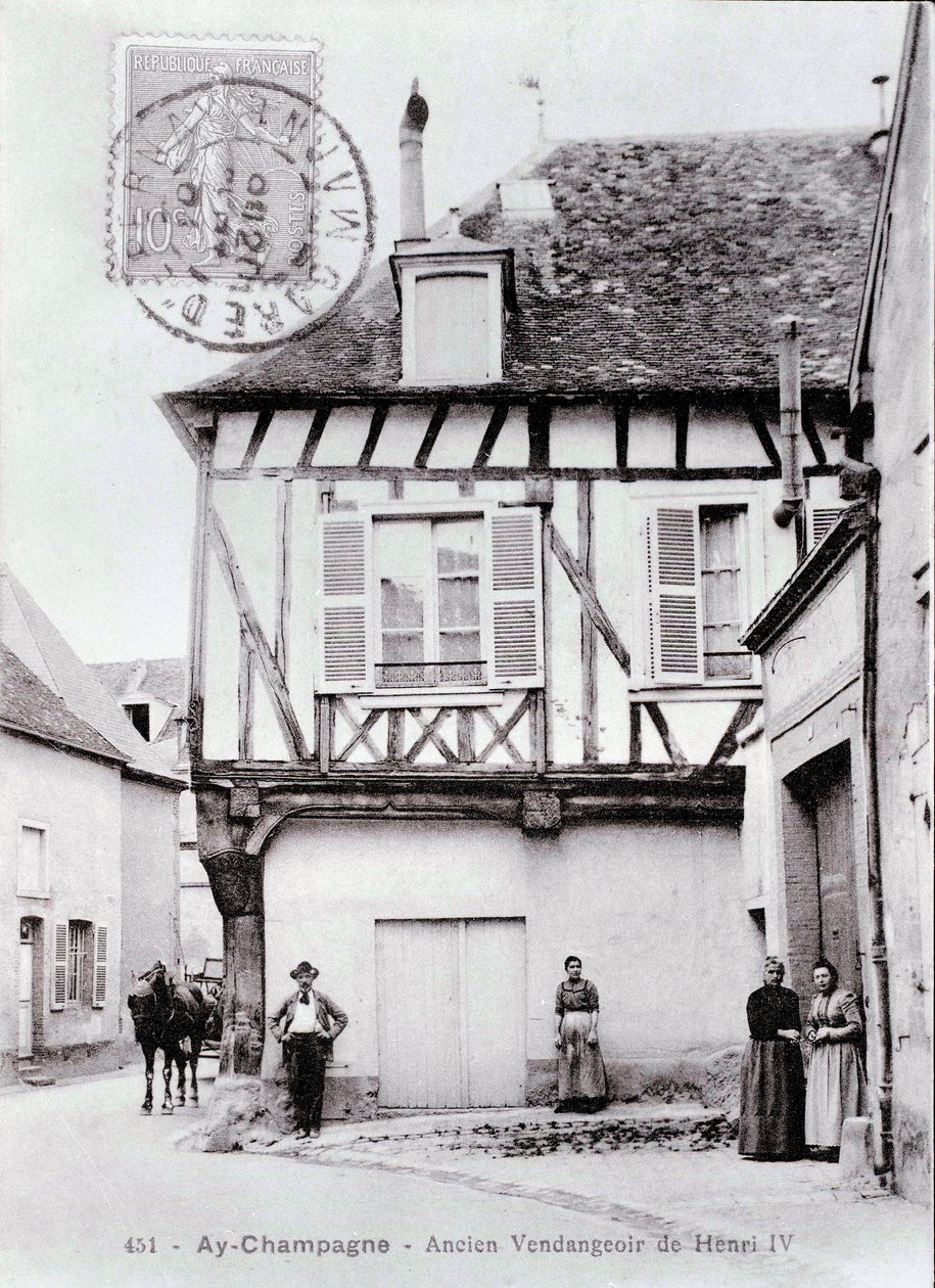 Vista del viñedo de Enrique IV en la ciudad de Ay Champagne en el Marne - Fotografía de principios del siglo XX - Colección privada de Anonymous Anonymous
