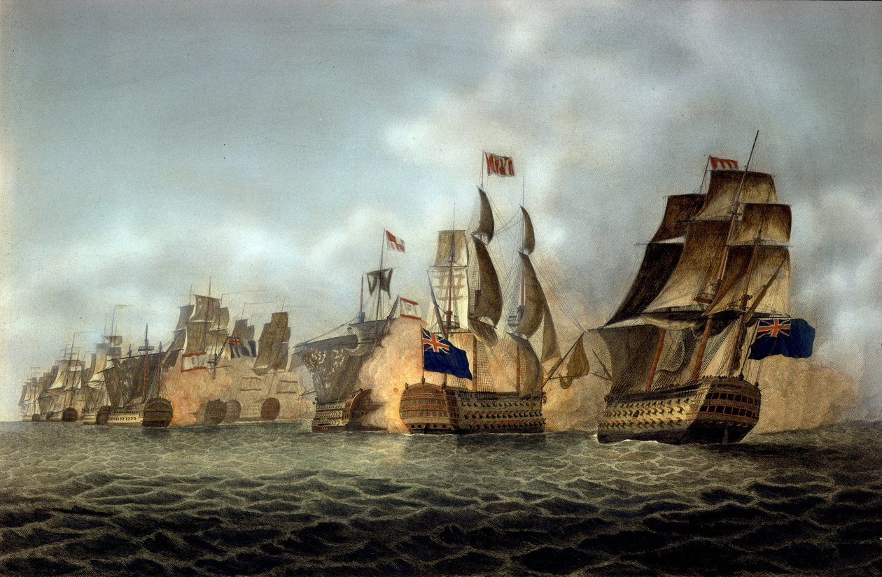 Vista de la Batalla del Cabo de San Vicente el 14/02/1797 Grabado de 1798 de Anonymous Anonymous