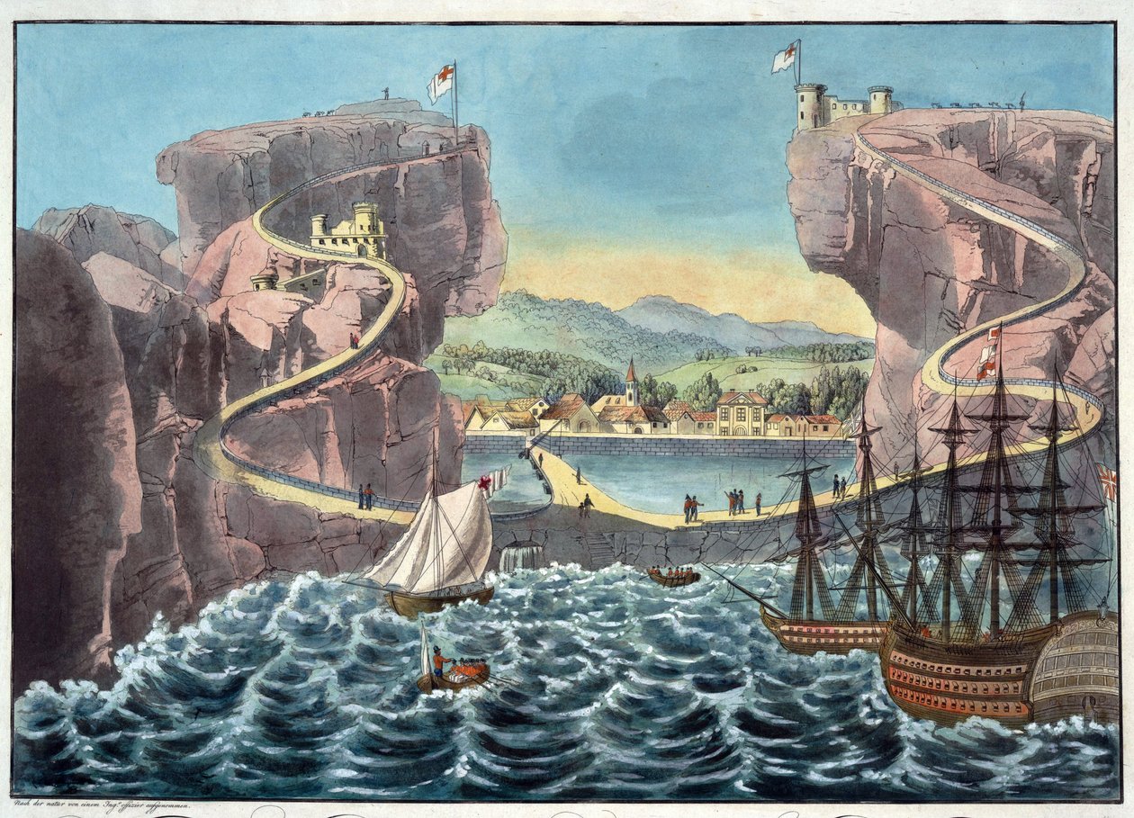 Vista de la Isla de Santa Elena desde el lado del lugar de desembarco cerca del Fuerte James de Anonymous Anonymous