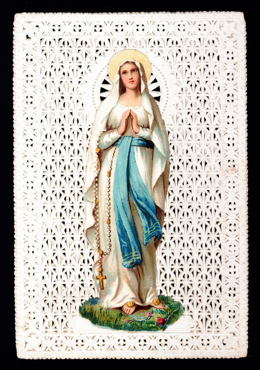 Virgen María. Imagen piadosa. Cromolitografía recortada de Anonymous Anonymous