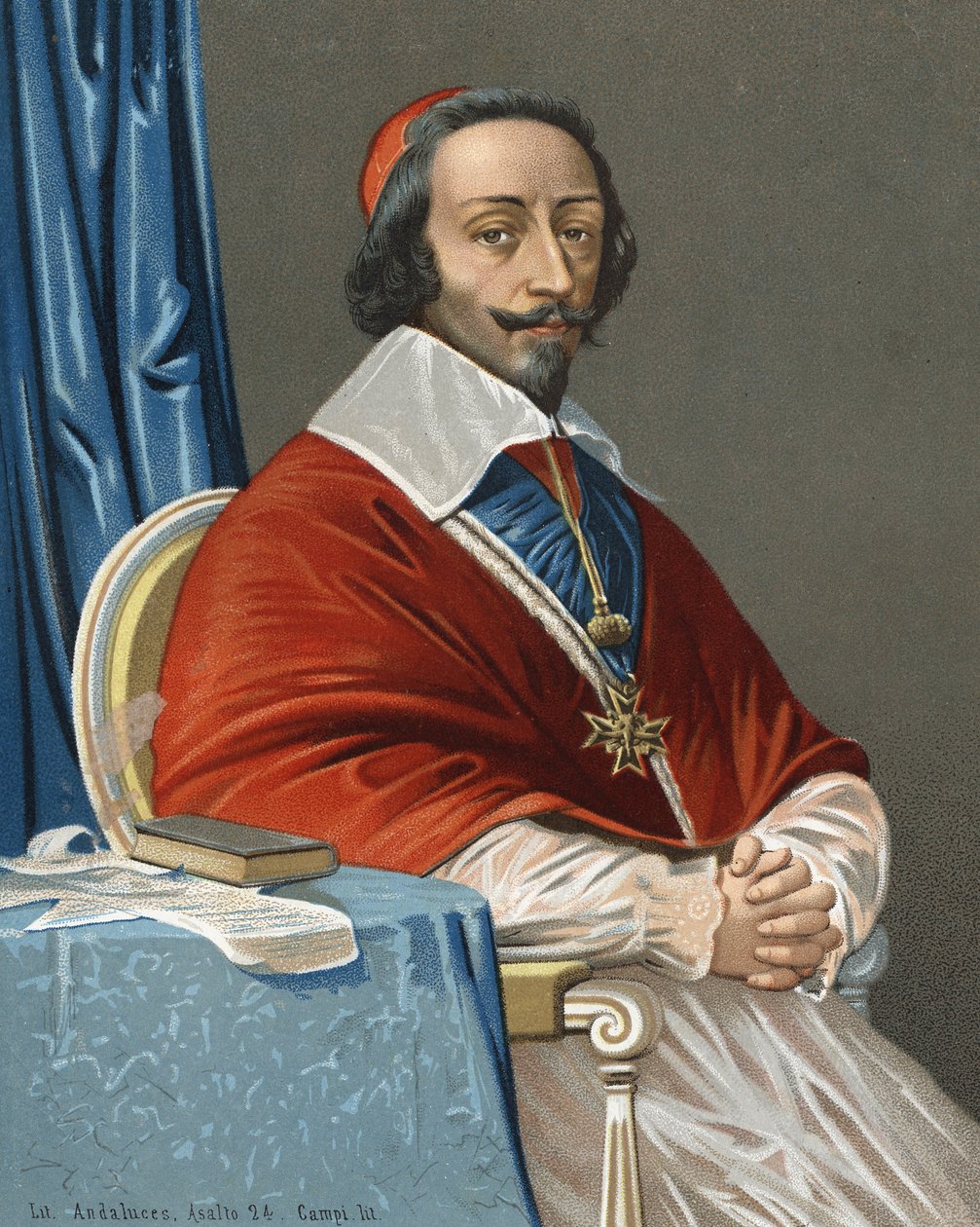 Retrato de Armand Jean Du Plessis, Cardenal por Richelieu Prelado y estadista francés (París de Anonymous Anonymous