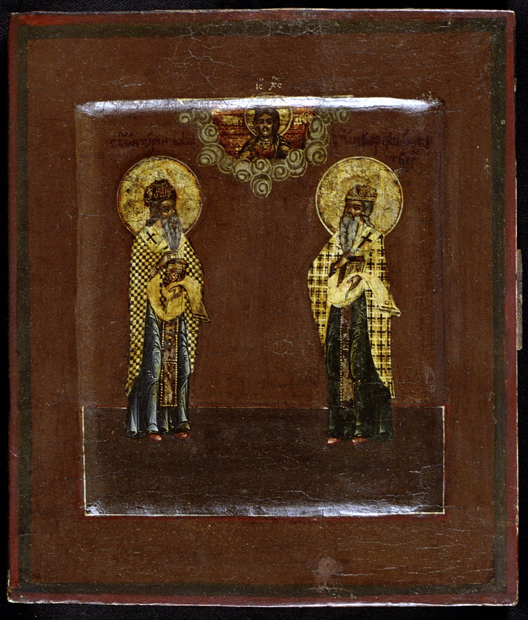 Santos Gurias de Kazán y Varsonofius de Tver, siglo XVII de Anonymous Russian icon painter
