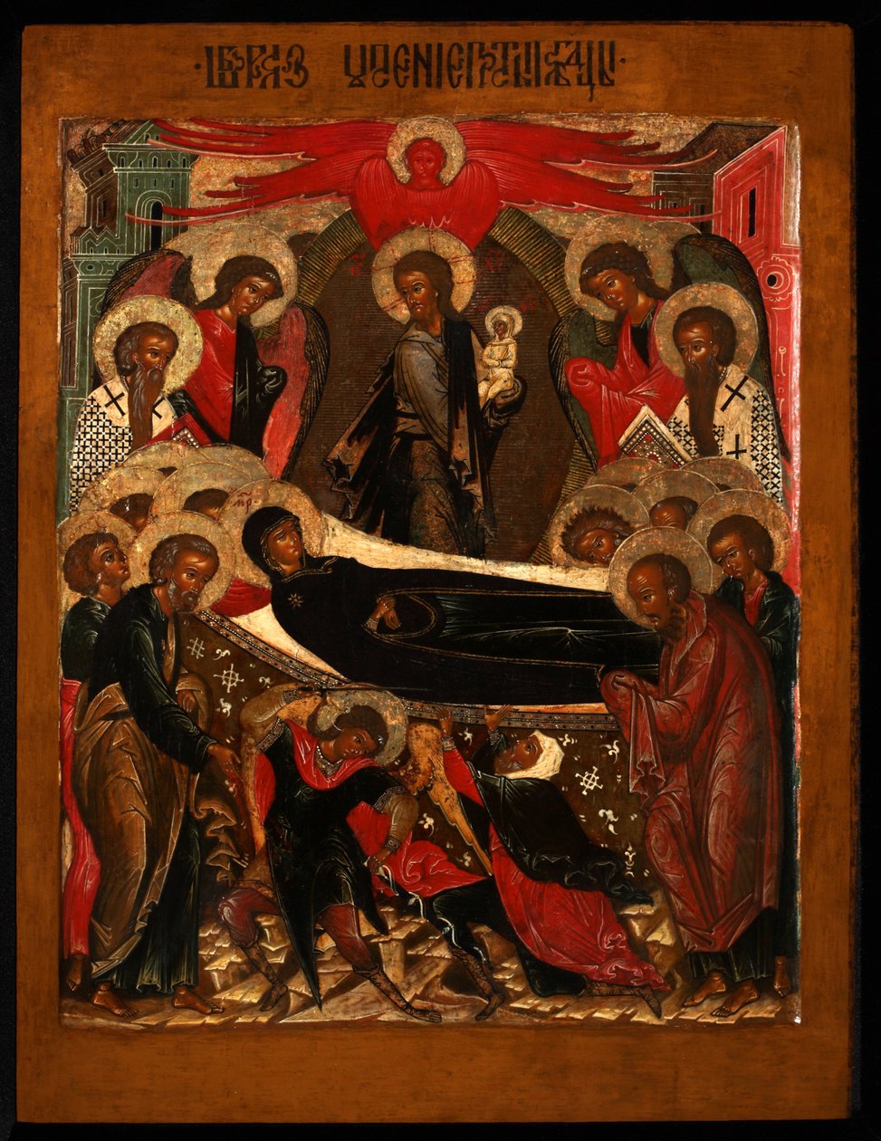 La Dormición de la Virgen, 1640s de Anonymous Russian icon painter