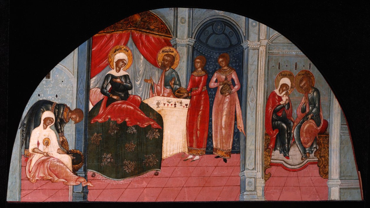 La Natividad de la Virgen de Anonymous Russian icon painter