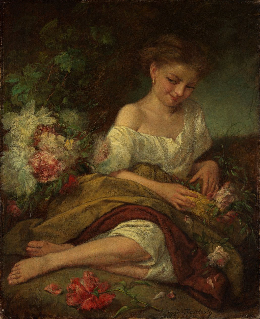 Niña de las flores de Anselm Feuerbach