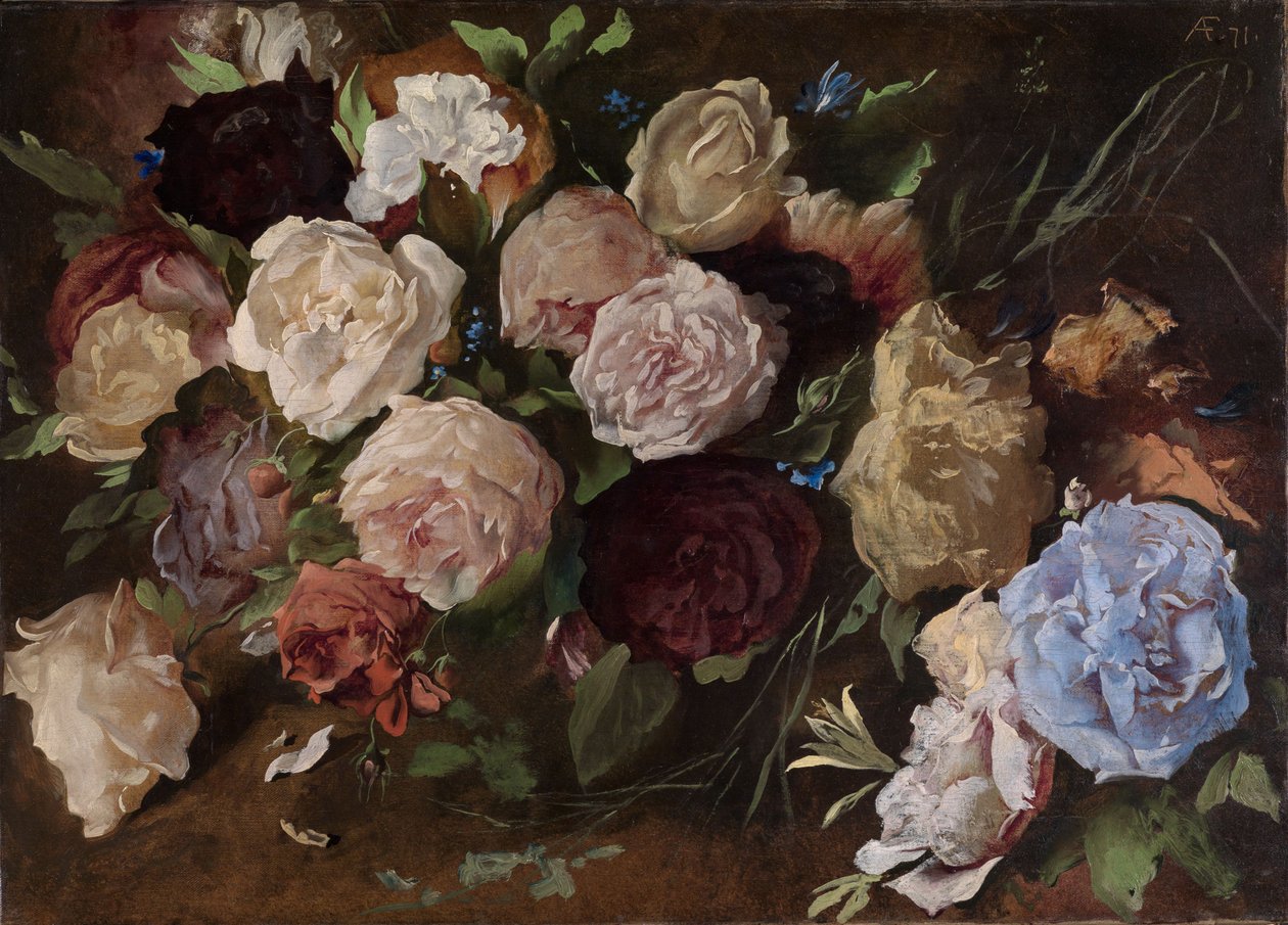 Estudio de flores de Anselm Feuerbach