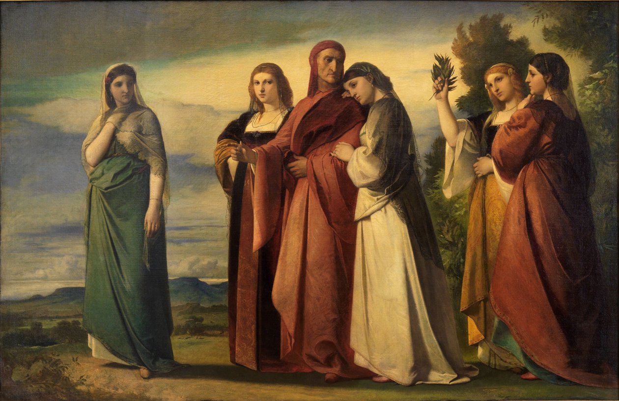 Dante y las damas nobles de Rávena de Anselm Feuerbach