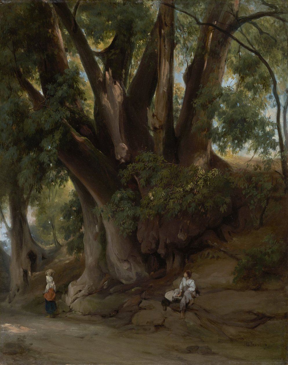 Treescape italiano (carretera en Albano) de Anselm Feuerbach