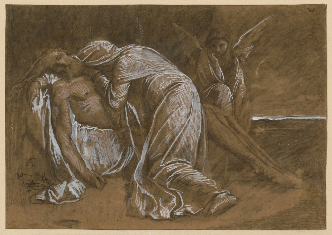 Mujeres que se lamentan. Boceto para una Piedad de Anselm Feuerbach