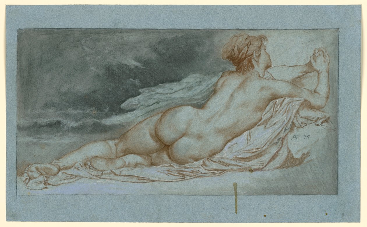 Oceanida tumbada de Anselm Feuerbach