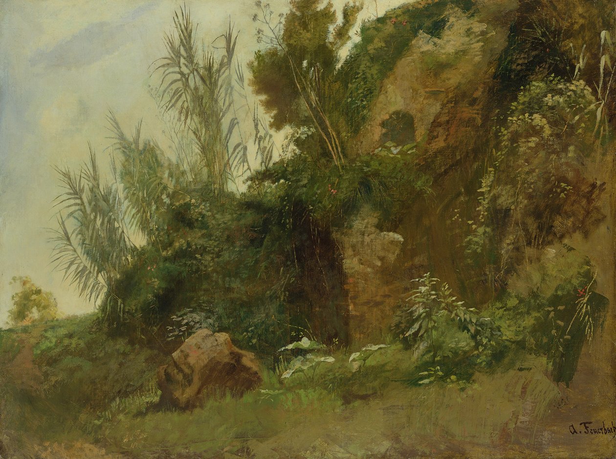 Estudio de Paisaje en los Baños de Caracalla de Anselm Feuerbach