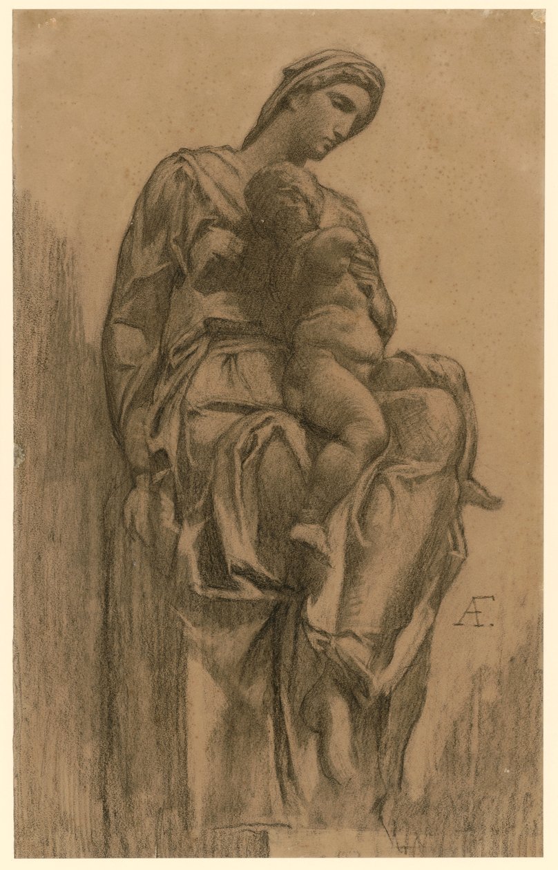 La Virgen con el Niño (según Miguel Ángel) de Anselm Feuerbach