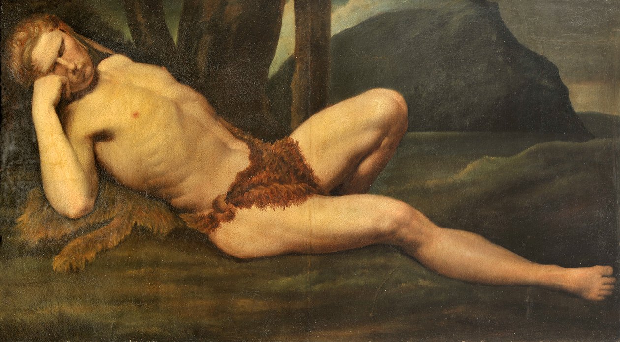 Hombre en reposo de Anselm Feuerbach