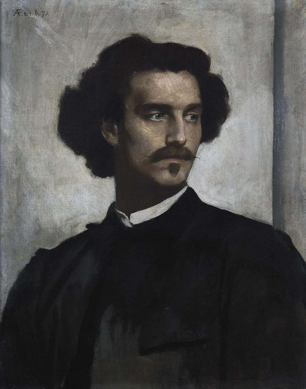 Autorretrato, 1873 de Anselm Feuerbach