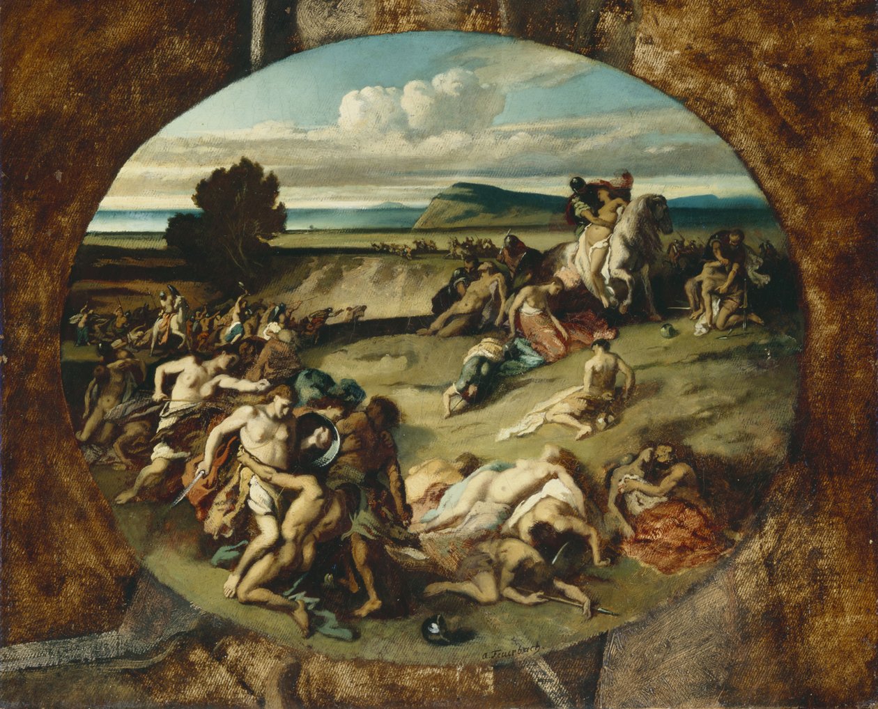 La Batalla de las Amazonas, 1857 de Anselm Feuerbach