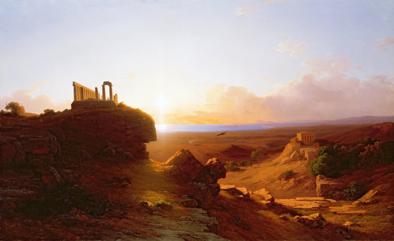 Paisaje romántico, 1860 de Antal Ligeti