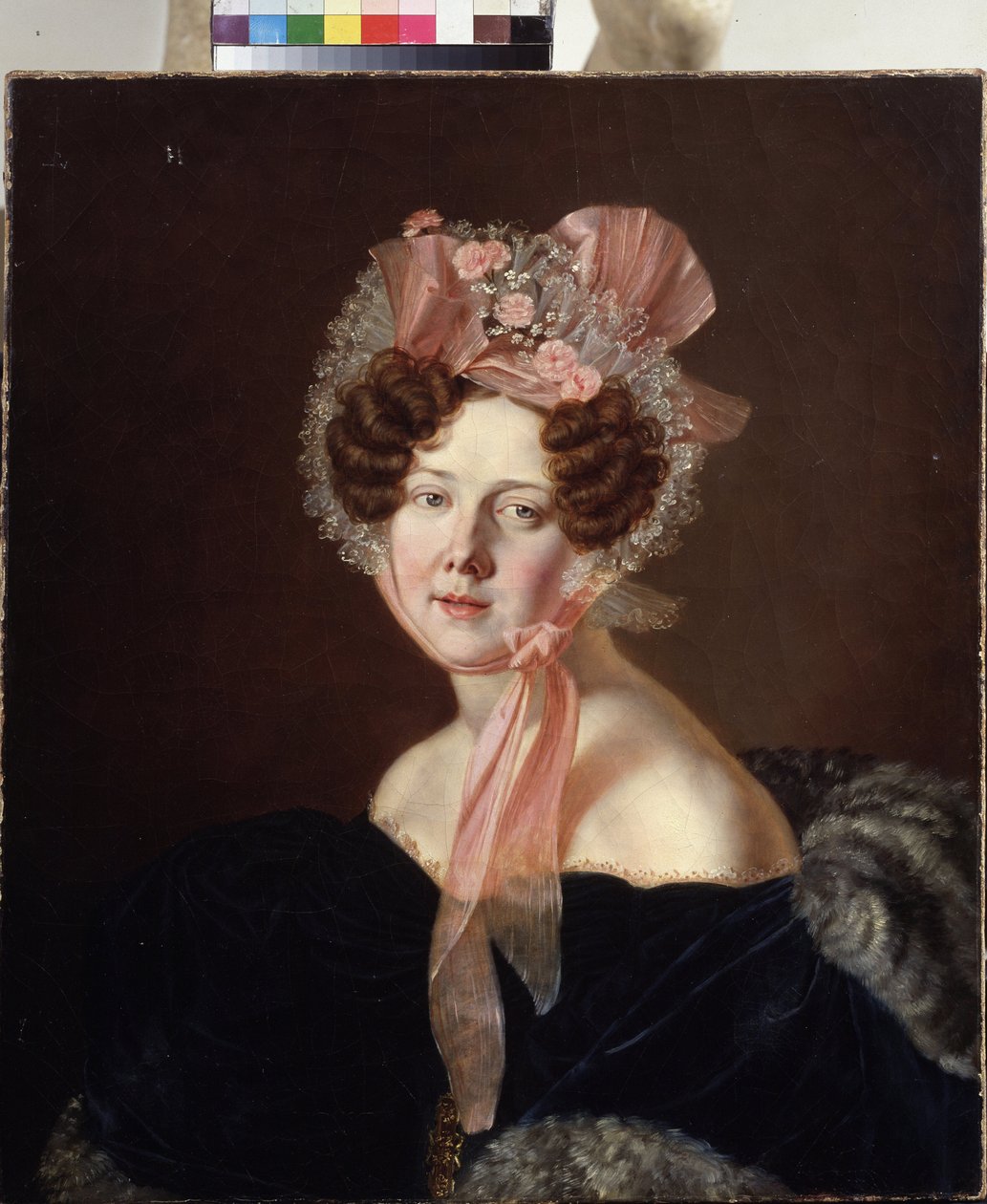 Retrato de una dama (Retrato de una dama). Pintura de Anthelme Francois Lagrenee (1774-1832), óleo sobre lienzo de Anthelme Francois Lagrenee