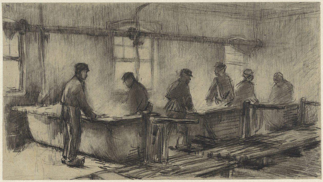 Los rascadores en la tintorería de algodón de Anthon Gerhard Alexander van Rappard