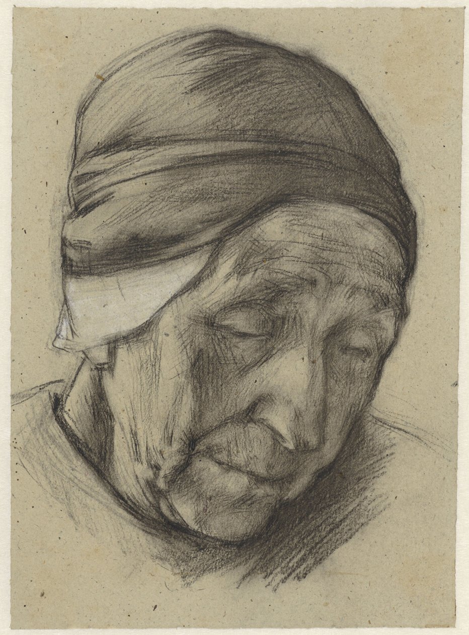 Cabeza de Jantien Klinker, vista de tres cuartos de Anthon Gerhard Alexander van Rappard