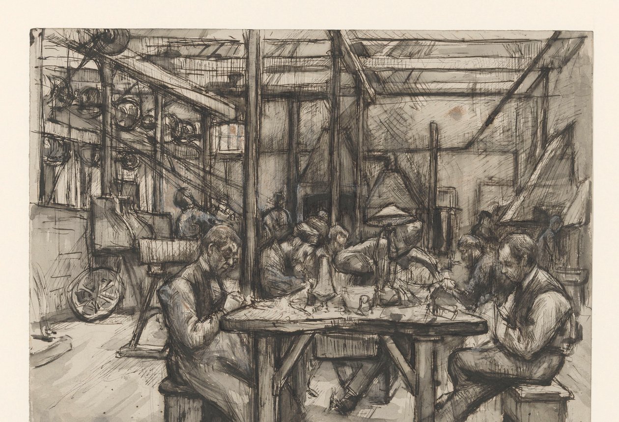 Taller en la fábrica de plata de Begeer de Anthon Gerhard Alexander van Rappard