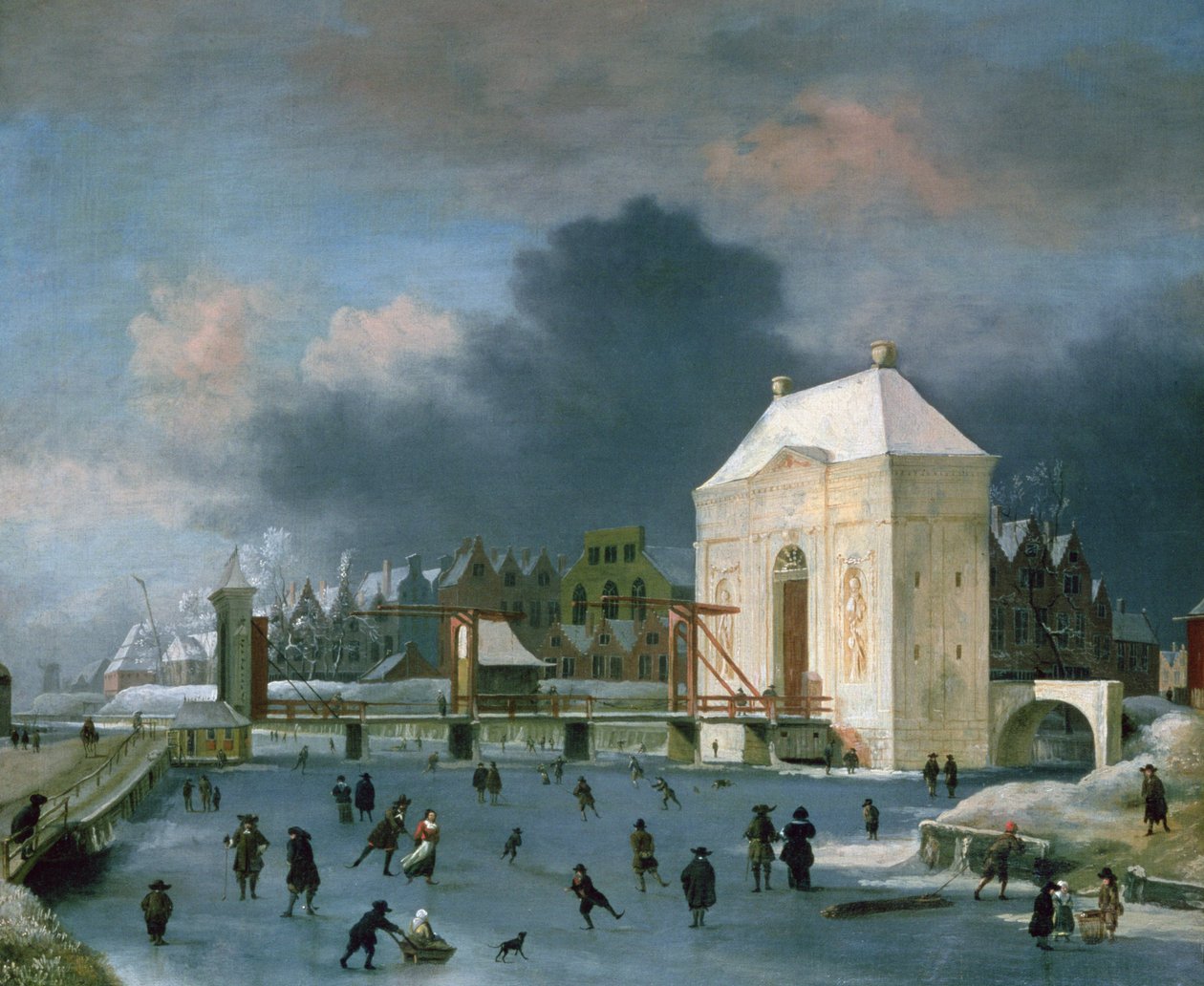 Puerta de la Ciudad en Leiden de Anthonie Beerstraten