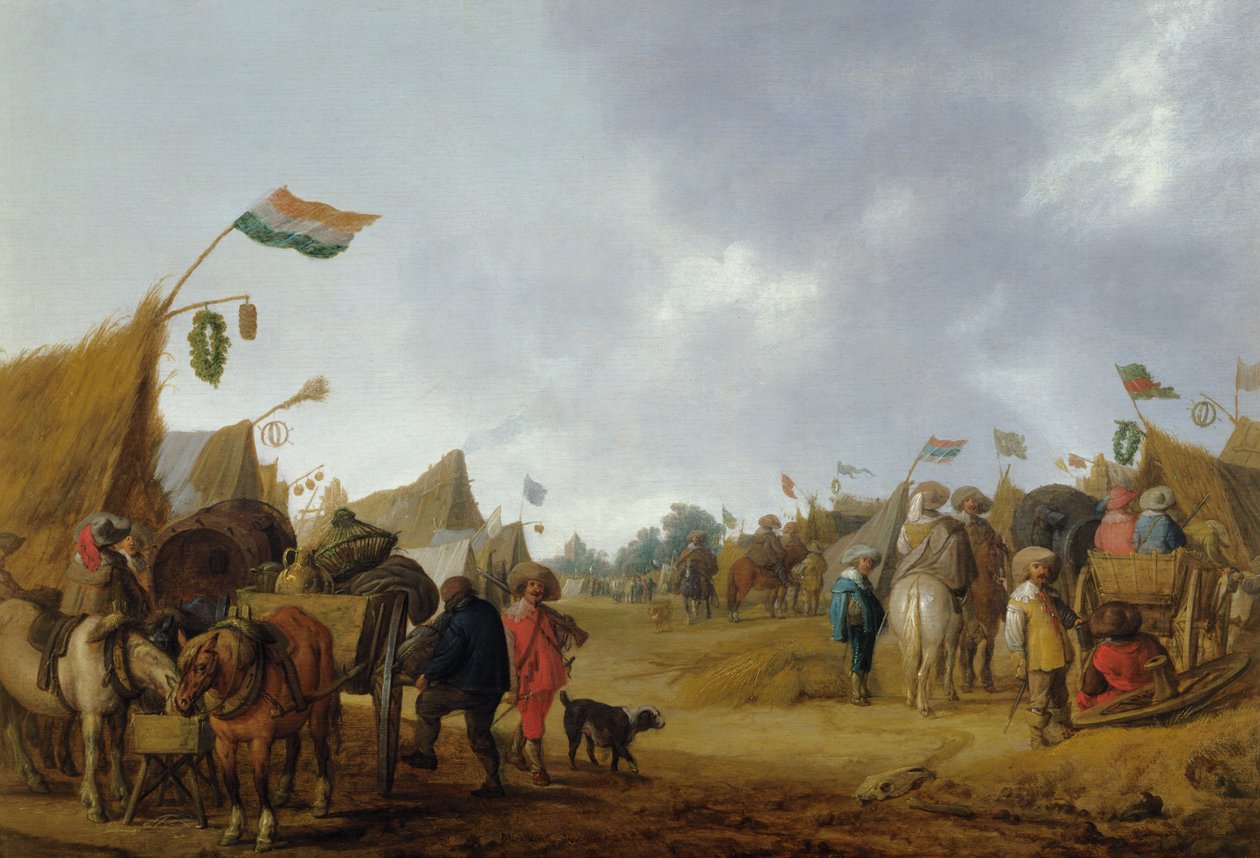 Un campamento militar, 1634 de Anthonie Palamedesz