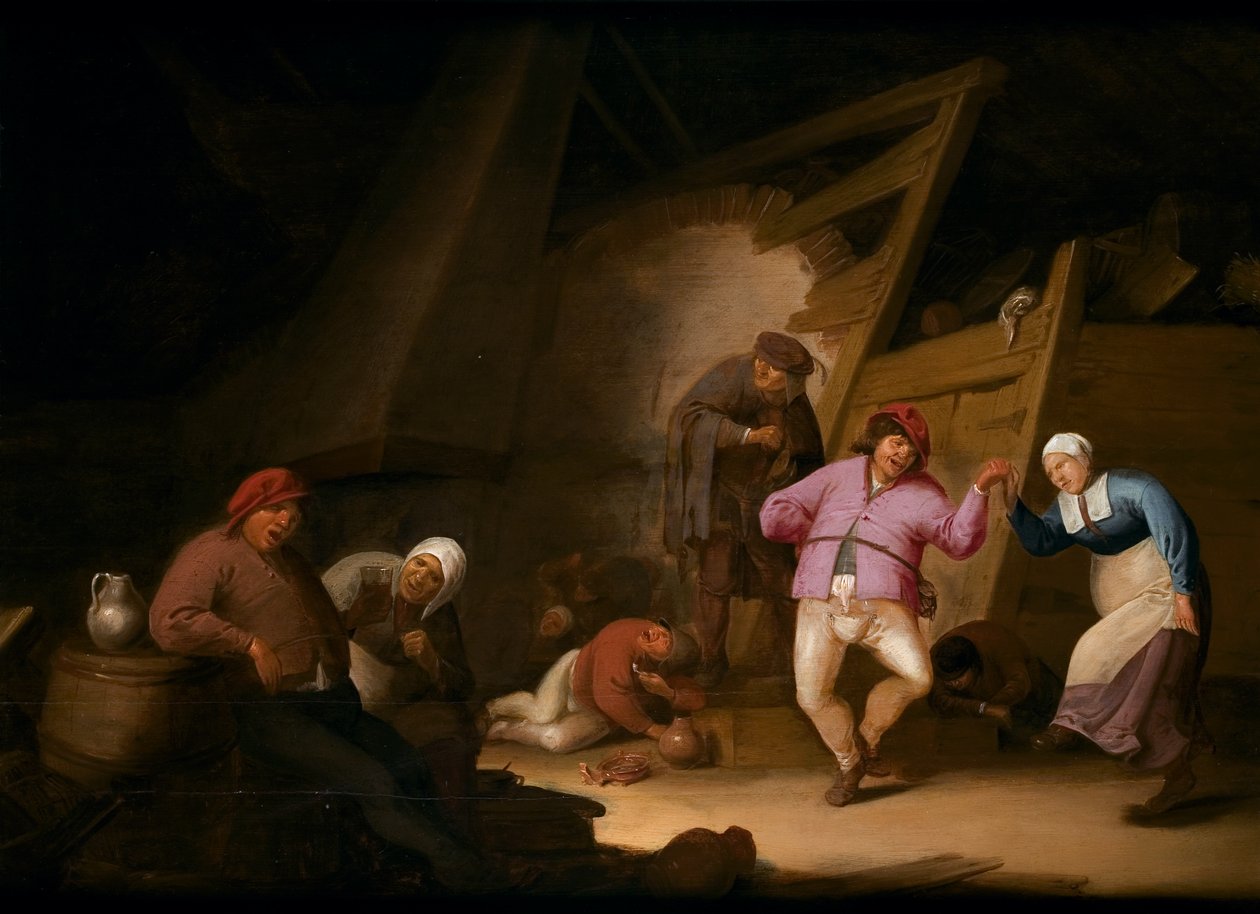 Danza campesina (óleo sobre tabla) de Anthonie Victorijns