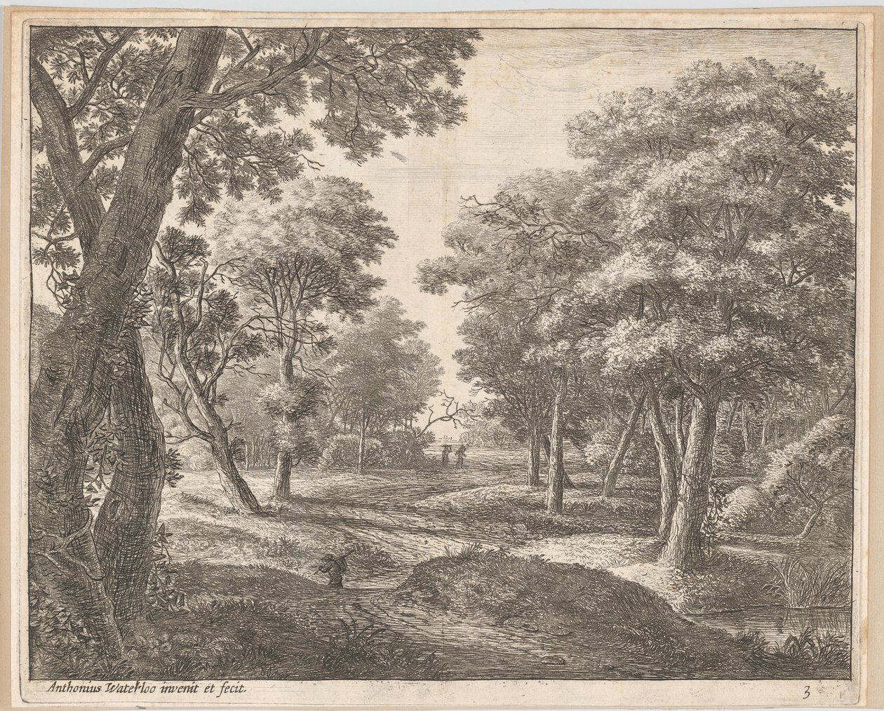 Un Camino a Través del Bosque, siglo XVII de Anthonie Waterloo
