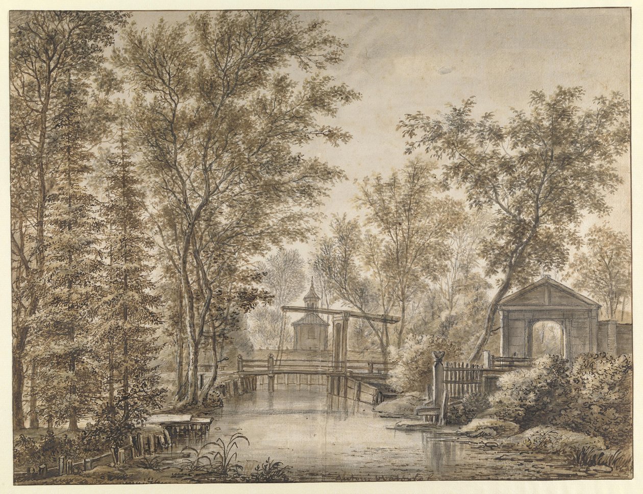 El puente levadizo de Spruytenburg de Anthonie Waterloo