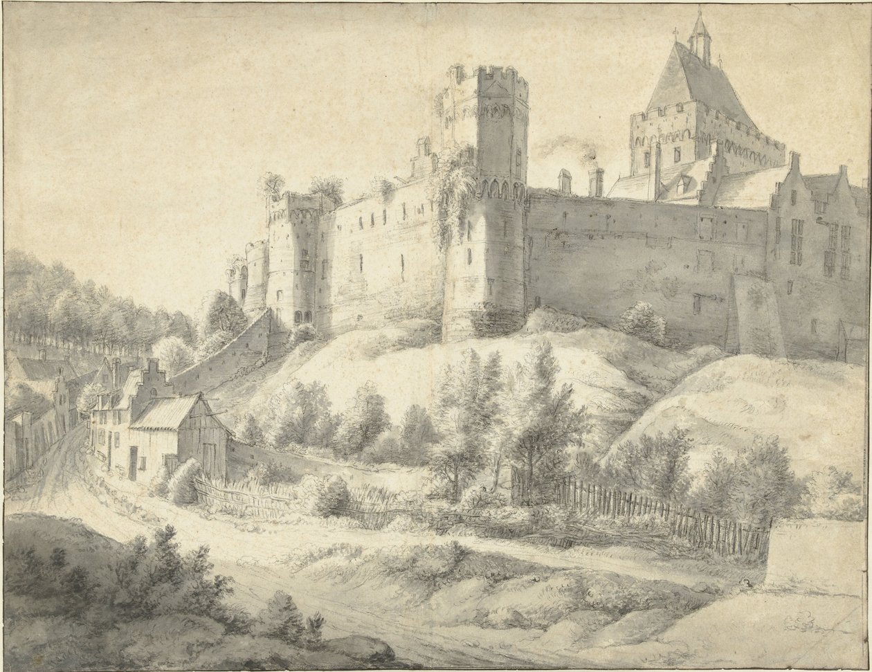 Vista del Valkhof en Nimega de Anthonie Waterloo