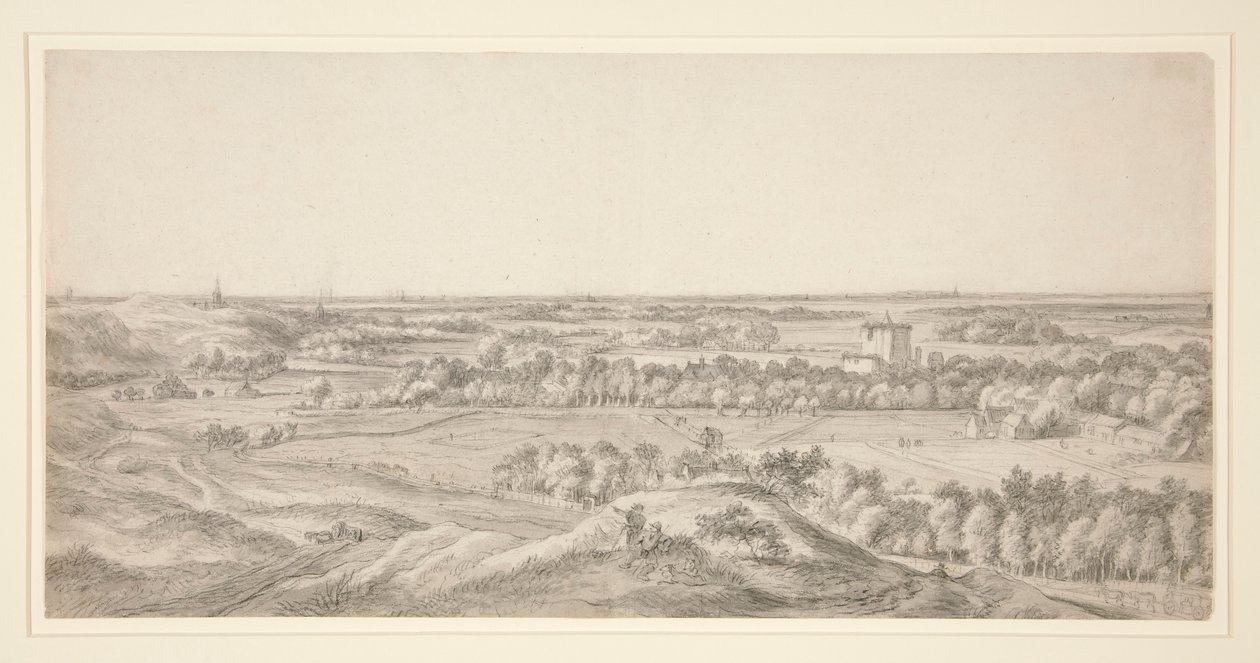 Paisaje: Las Dunas cerca de Harlem de Anthonie Waterloo