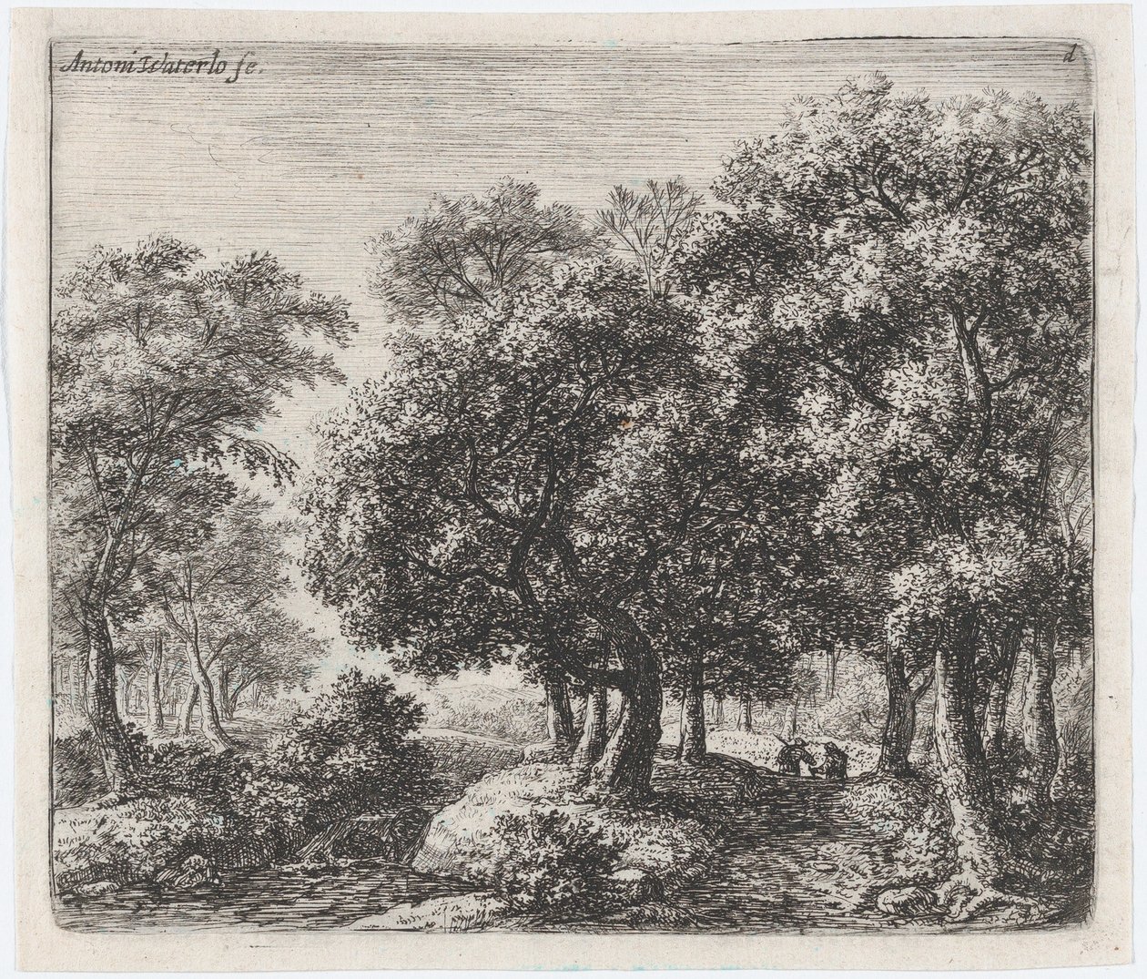 El camino del bosque, siglo XVII de Anthonie Waterloo
