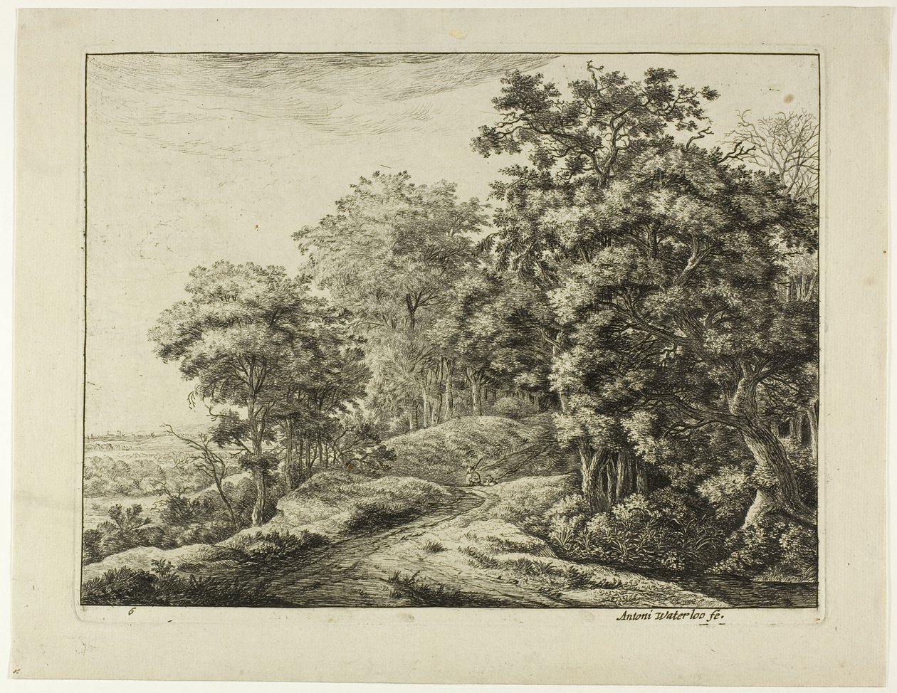 Dos hombres en el hueco de Anthonie Waterloo