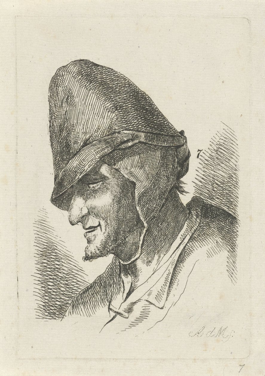 Hombre con sombrero alto de Anthonie Willem Hendrik Nolthenius de Man