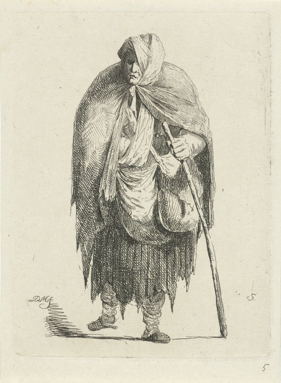 mujer en harapos de Anthonie Willem Hendrik Nolthenius de Man