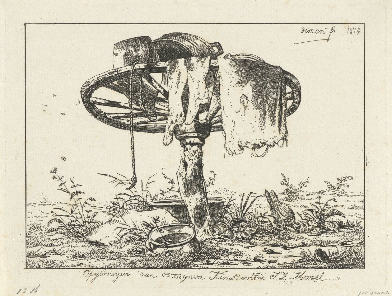 Rueda en un poste de Anthonie Willem Hendrik Nolthenius de Man