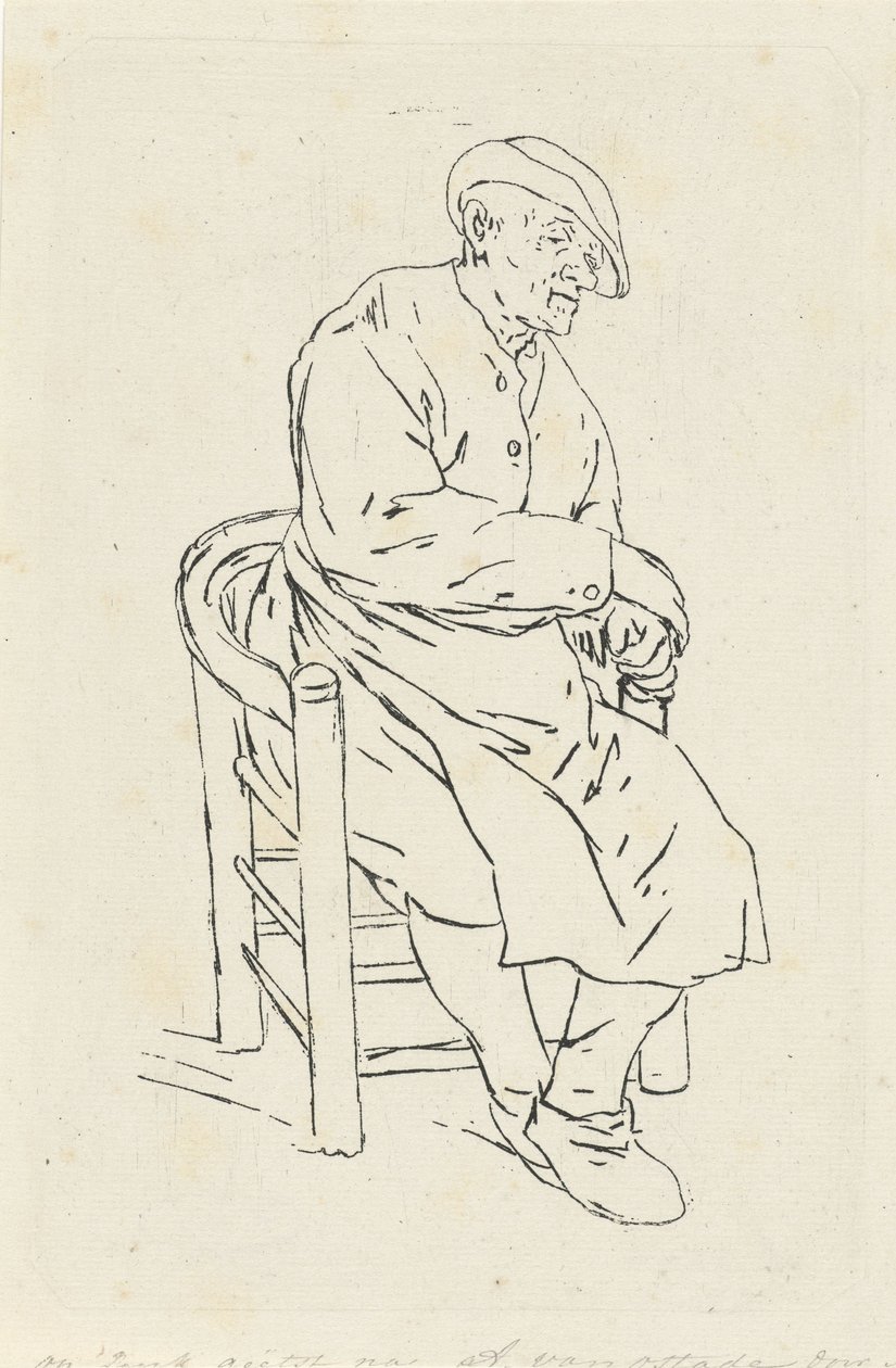 Hombre sentado en un sillón de Anthonie Willem Hendrik Nolthenius de Man