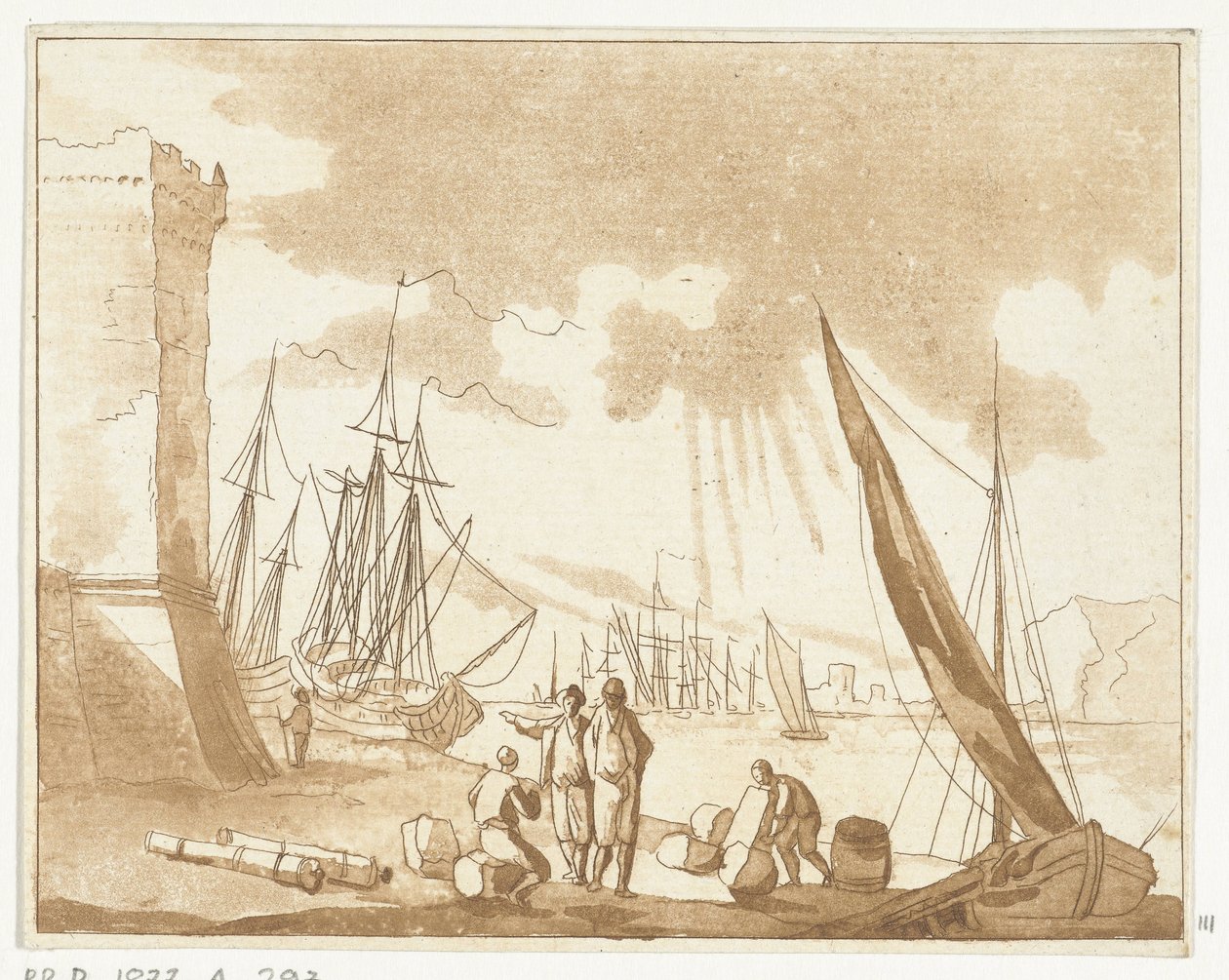 Vista del puerto de Anthonie van den Bos