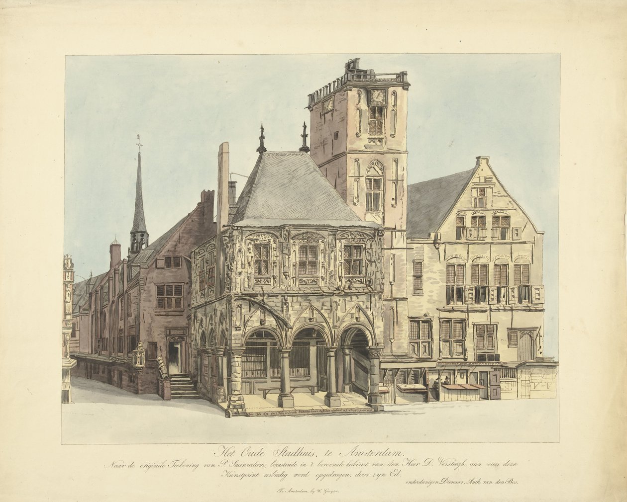 El antiguo ayuntamiento de Ámsterdam, 1641 de Anthonie van den Bos