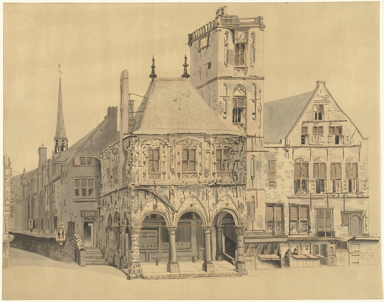 El antiguo ayuntamiento de Ámsterdam, 1641 de Anthonie van den Bos