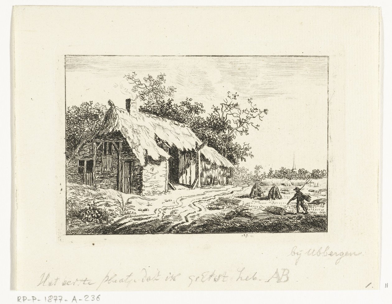 Agricultor de henificación para una granja cerca de Ubbergen de Anthonie van den Bos