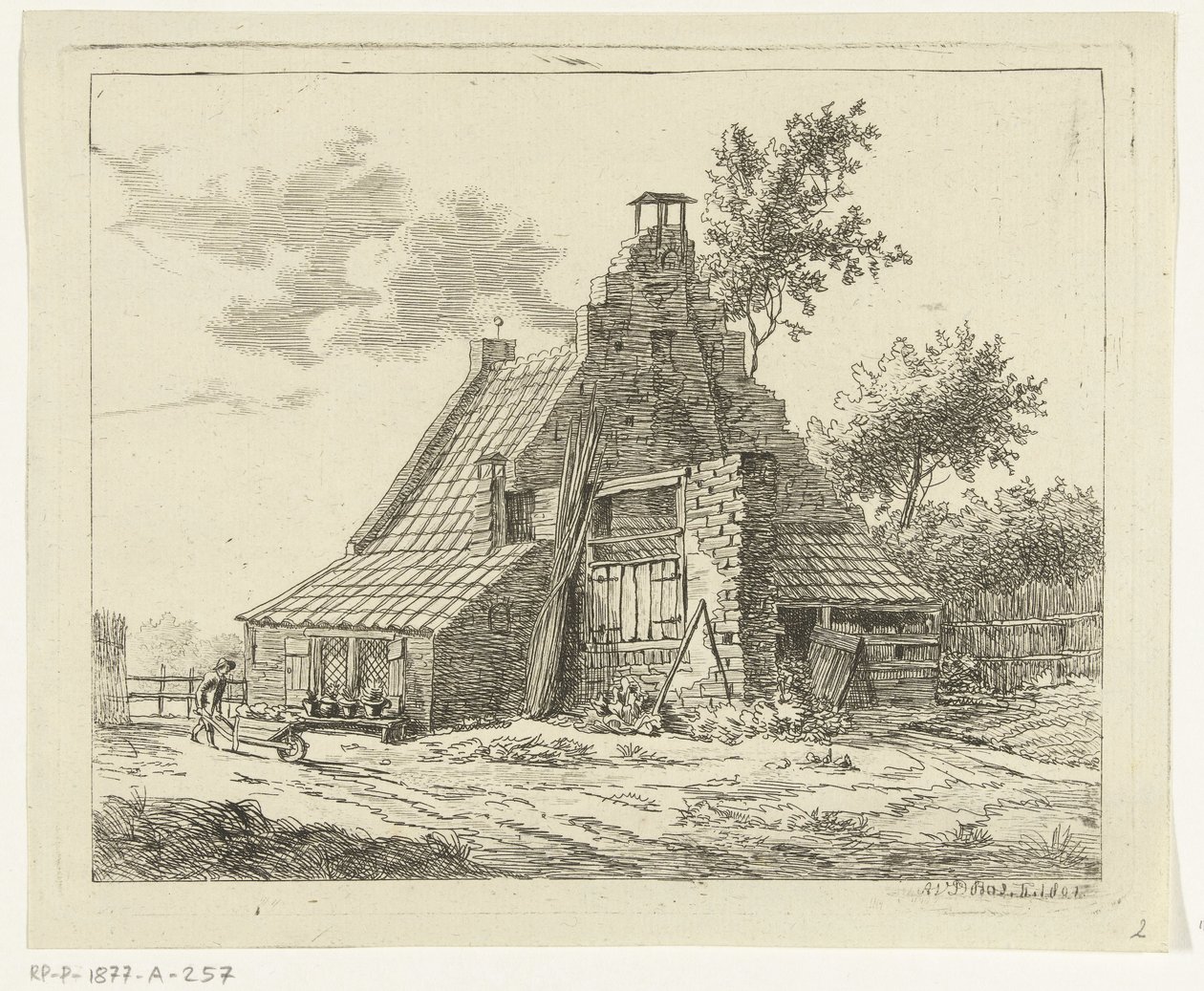 Ruina de la casa Snaatburg en Maarssen de Anthonie van den Bos