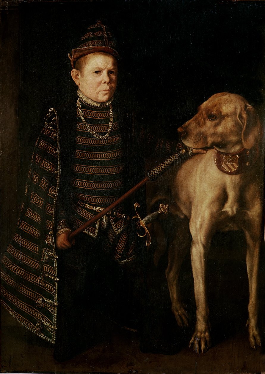 El enano del Cardenal Granvelle, c.1560 de Anthonis van Dashorst Mor