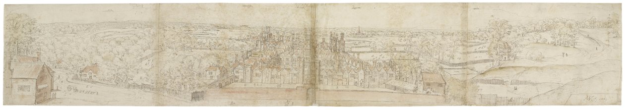 Palacio de Oatlands desde el sur, c.1544 de Anthonis van den Wyngaerde