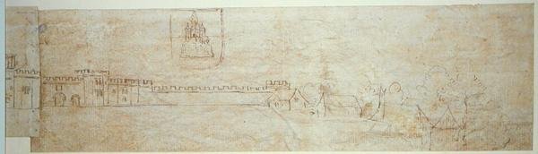 Muro Exterior del Palacio de Richmond, siglo XVI de Anthonis van den Wyngaerde