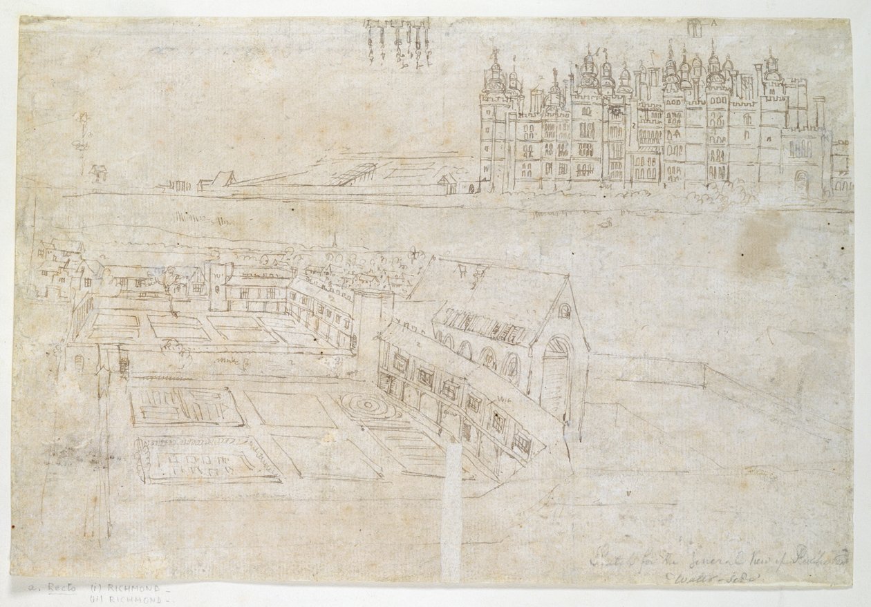 Jardines Privados, Palacio de Richmond, c.1544 de Anthonis van den Wyngaerde