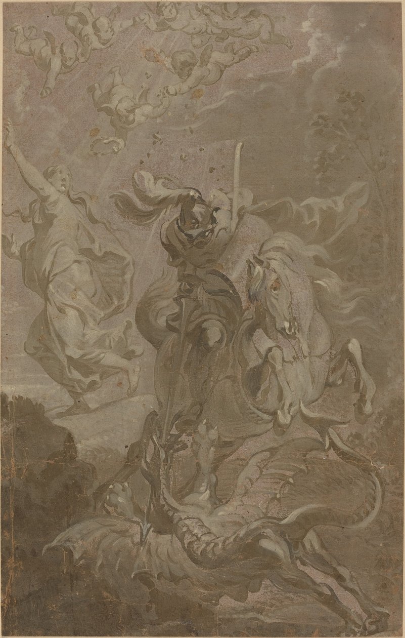 San Jorge y el dragón de Anthonis Sallaert