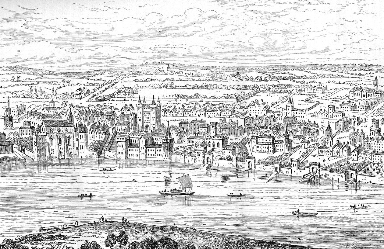 Londres desde Temple Bar hasta Charing Cross, 1543 1897 de Anthonis van den Wyngaerde