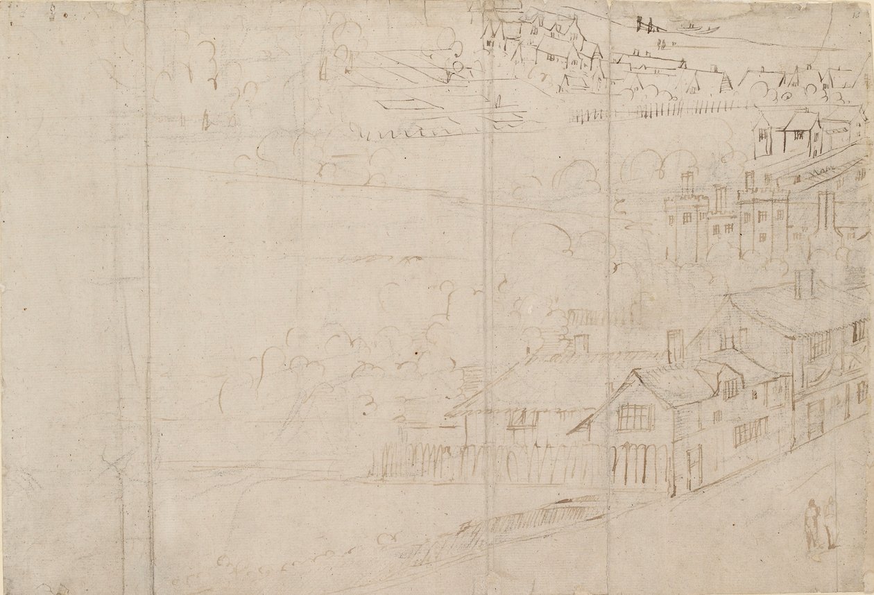 Panorama de Londres visto desde Southwark: Bankside, 1554 de Anthonis van den Wyngaerde